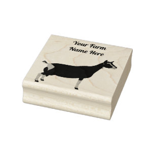 Personalized Toggenburg Dairy Goat Rubber Stamp