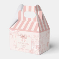 Personalized Toile Blush Pink Coquette Birthday