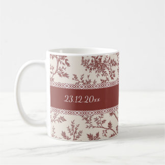 Personalized Toile De Jouy Mug Custom Name Date Gi