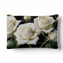 Personalized Toiletry Bag - White Rose