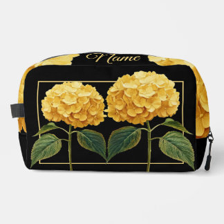 Personalized Toiletry Bag - Yellow Hydrangea