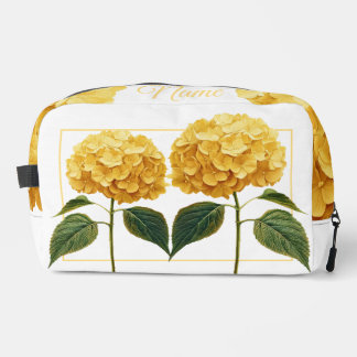 Personalized Toiletry Bag - Yellow Hydrangea