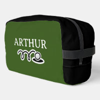 Personalized toiletry travel bag for golfer
