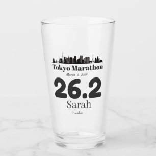Personalized Tokyo Marathon Finisher, Run Tokyo Glass
