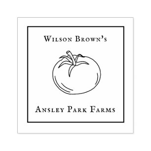 Personalized Tomato Farm  Rubber Stamp