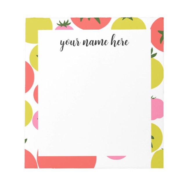 Personalized Tomato Notepad (Front)