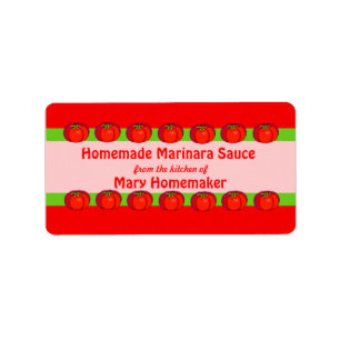 Personalized Tomato Sauce Labels