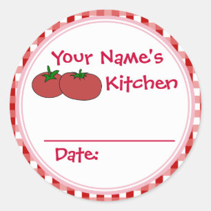 Personalized Tomatoes Berries Canning Jar Stickers