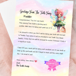 Personalized Tooth Fairy Letter – Magical Keepsake Invitation