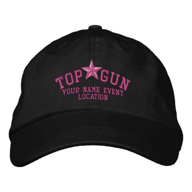 Personalized Top Gun Star Embroidery Embroidered Hat (Front)