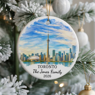 Personalized Toronto Ceramic Ornament, Custom Cana Ornament
