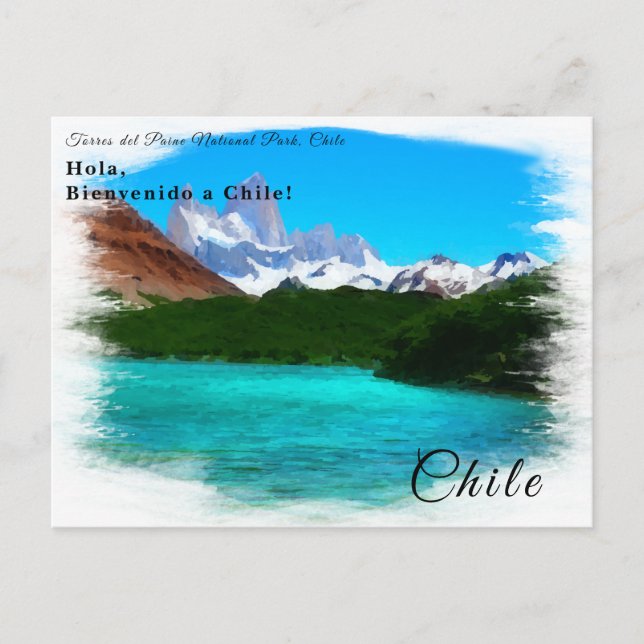 Personalized Torres Del Paine,Patagonia, Chile  Postcard (Front)