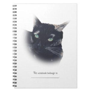 Personalized Tortoise Shell Cat Face Notebooks