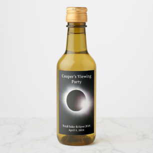 Personalized Total solar eclipse 2024 Wine Label