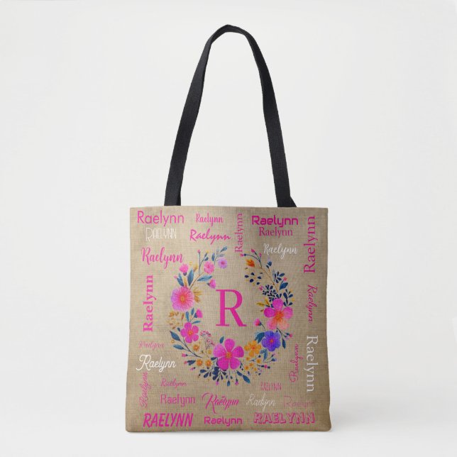 Personalized Tote Add Your Name  Bag (Front)
