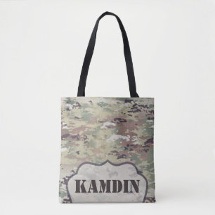 Personalized Tote Bag Army OCP Camo Uniform Camofl