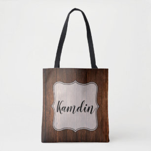 Personalized Tote Bag Barn Wood Country Rustic