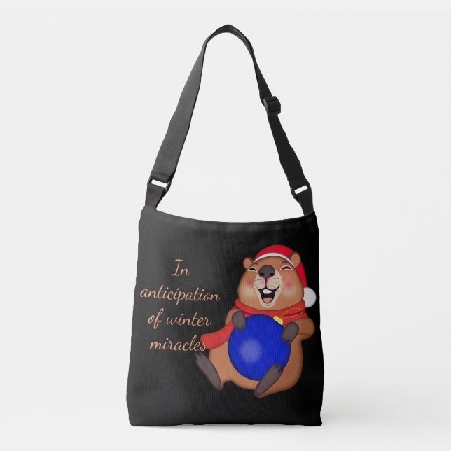 Personalized tote bag featuring a capybara (Front)