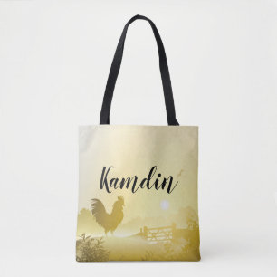 Personalized Tote Bag Sunny Morning Farm Country R