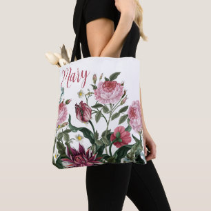 Personalized Tote Bags - Floral Pattern