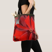 Personalized Tote Bags - Red Geranium