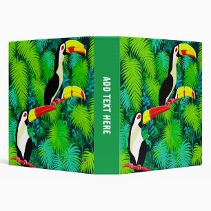 Personalized Toucan Design 3-Ring Binder