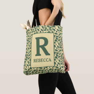 Personalized Touch of Nature Leafy Tote Bag