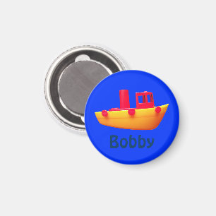 Personalized Toy Boat Magnet