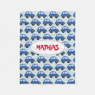 Personalized toy car pattern kid's fleece blanket