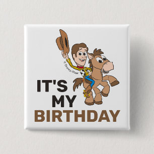 Personalized Toy Story Woody 2 Inch Square Button