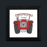 Personalized Tractor Country Wedding Best Man Gift Box<br><div class="desc">A tractor country farm wedding gift which can be personalized.
If you would like to change the size or font please click on the edit button to customize further.
The bunting in the tractor is in a subtle cream and white.</div>