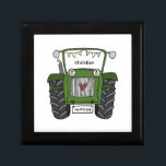 Personalized Tractor Country Wedding Best Man Gift Box<br><div class="desc">A tractor country farm wedding gift which can be personalized.
If you would like to change the size or font please click on the edit button to customize further.
The bunting in the tractor is in a subtle cream and white.</div>