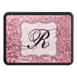 Personalized Trailer Hitch Rose Gold Glitter Trailer Hitch Cover