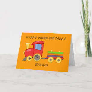 Personalized Train Birthday Card