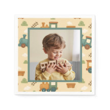 Personalized Train Birthday Photo