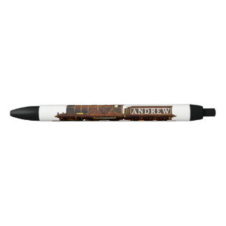 Personalized Train Locomotive Black Ink Pen