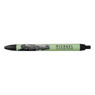 Personalized Train Lover Gift Blue Ink Pen