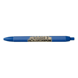 Personalized Train Model Vintage Black Ink Pen