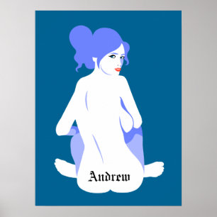 Personalized Tramp Stamp Men's Poster