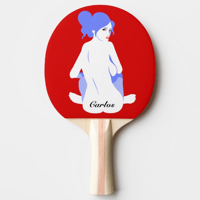 Personalized "Tramp Stamp" Ping Pong Paddle (Front)
