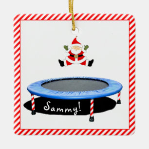 Personalized Trampoline Gymnast Ceramic Ornament