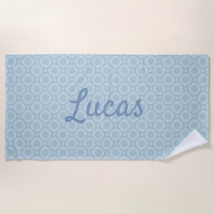Personalized Tranquil Ocean Bubbles Beach Towel