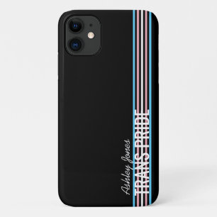 Personalized Trans Pride Stripes LGBT Custom iPhone 11 Case