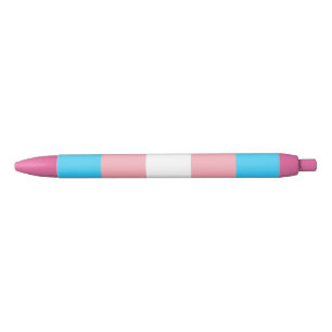 Personalized Transgender Flag Black Ink Pen