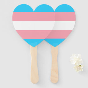 Personalized Transgender Flag Hand Fan