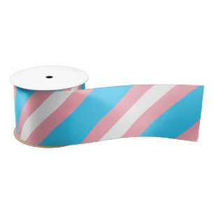Personalized Transgender Flag Satin Ribbon