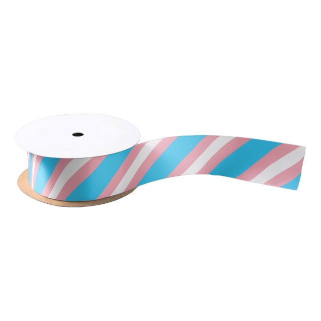 Personalized Transgender Flag Satin Ribbon (Spool)