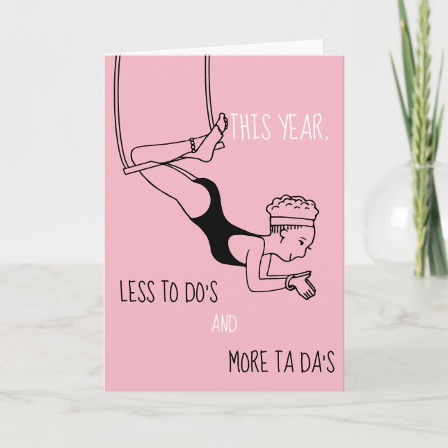 Personalized Trapeze Artist Greeting Card (Front)