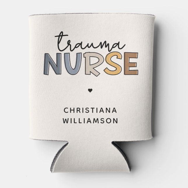 Personalized Trauma Nurse Trauma Nursing Gifts Can Cooler (Front)