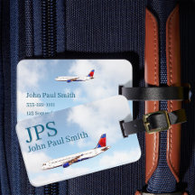 Personalized Travel Airplane with Monogram